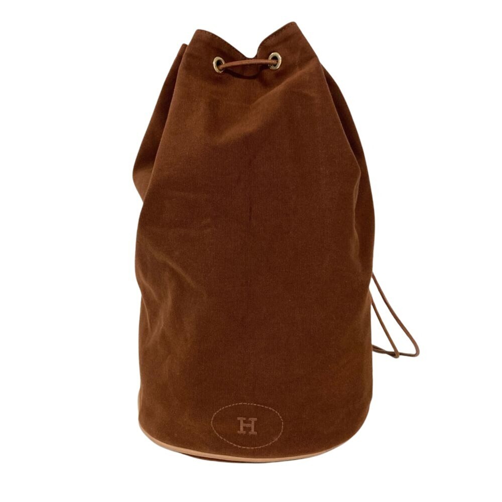 Hermes Polochon Mimil GM Shoulder Bag, Cotton, Brown, Gold Hardware, Men's & ...